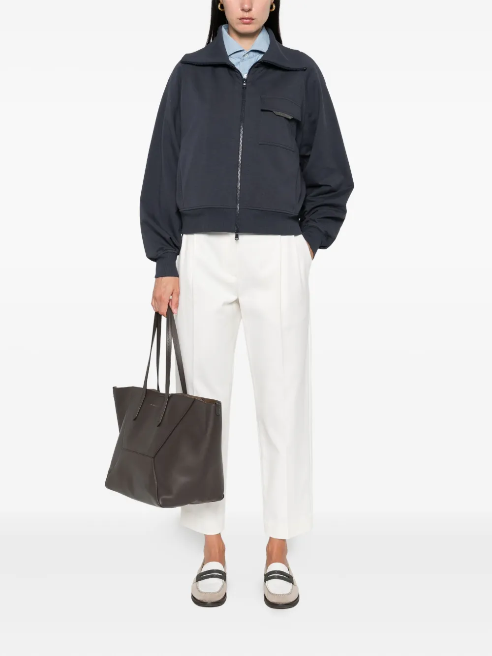Brunello Cucinelli pleated trousers Wit