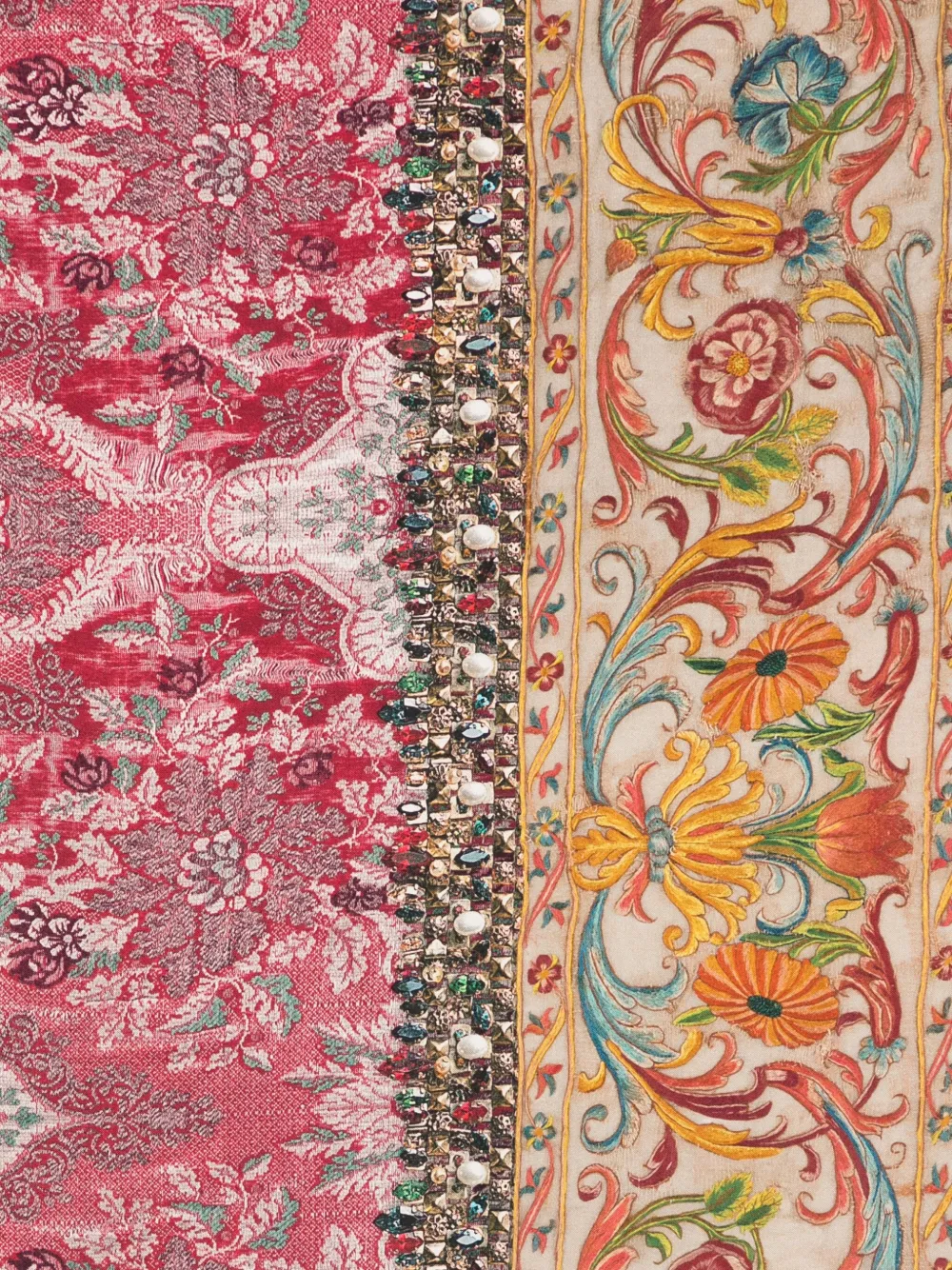 Pierre-Louis Mascia embellished floral-print scarf Roze