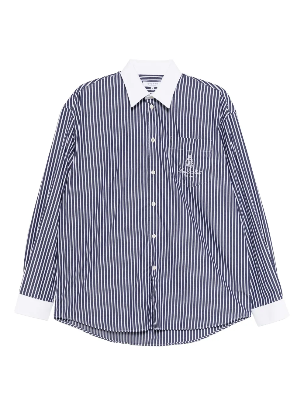 Sporty & Rich Vendome gestreepte blouse Blauw