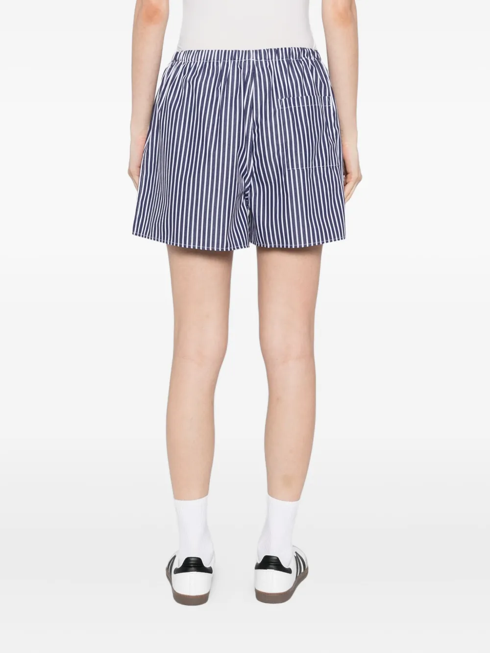 Sporty & Rich Vendome gestreepte shorts Blauw