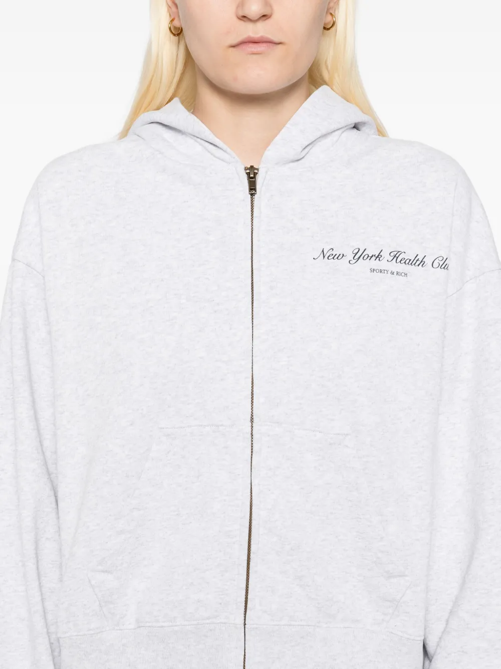 Sporty & Rich Hoodie met print Grijs