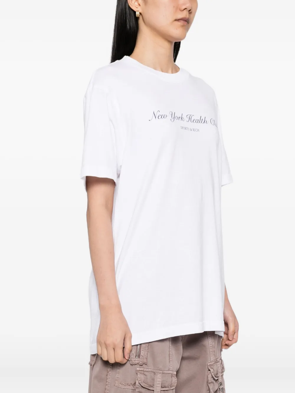 Sporty & Rich NY Health Club T-shirt Wit