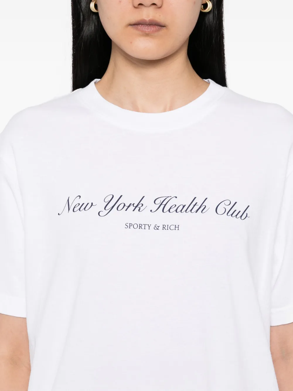 Sporty & Rich NY Health Club T-shirt Wit