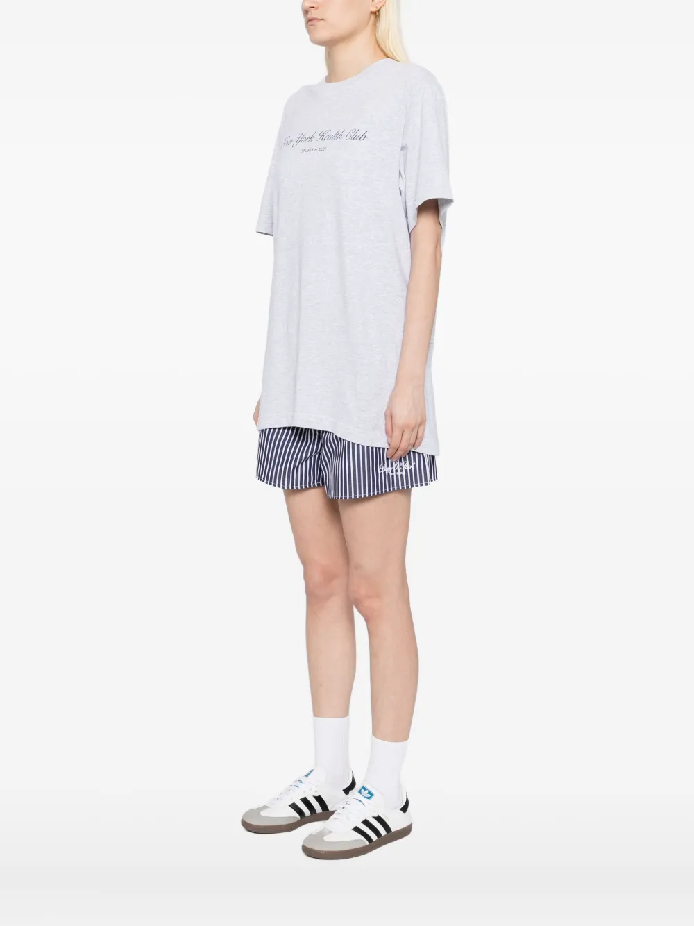 Sporty & Rich New York Health Club T-shirt met grafische print Grijs