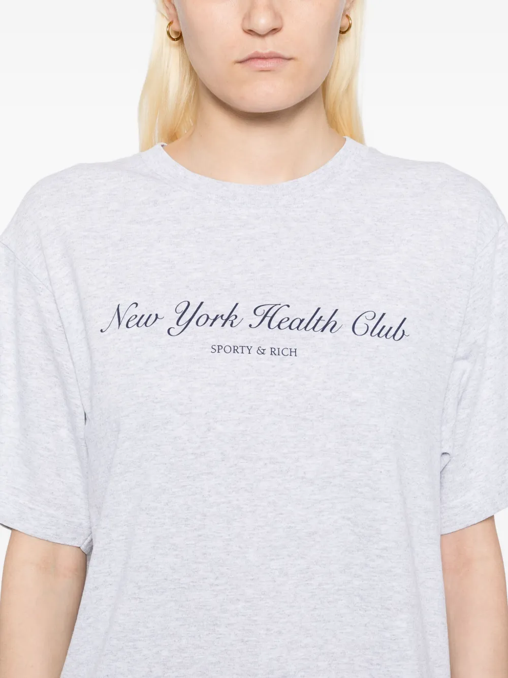 Sporty & Rich New York Health Club T-shirt met grafische print Grijs