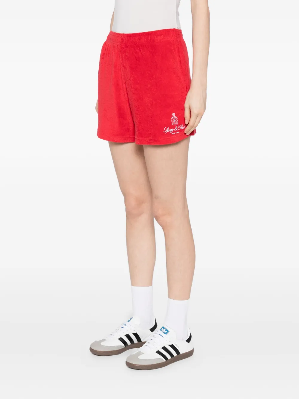 Sporty & Rich Vendome Terry shorts Rood