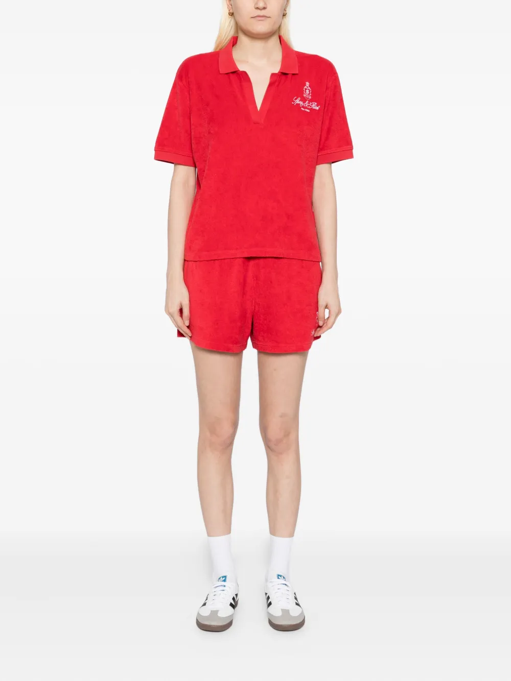 Sporty & Rich Vendome Terry shorts Rood
