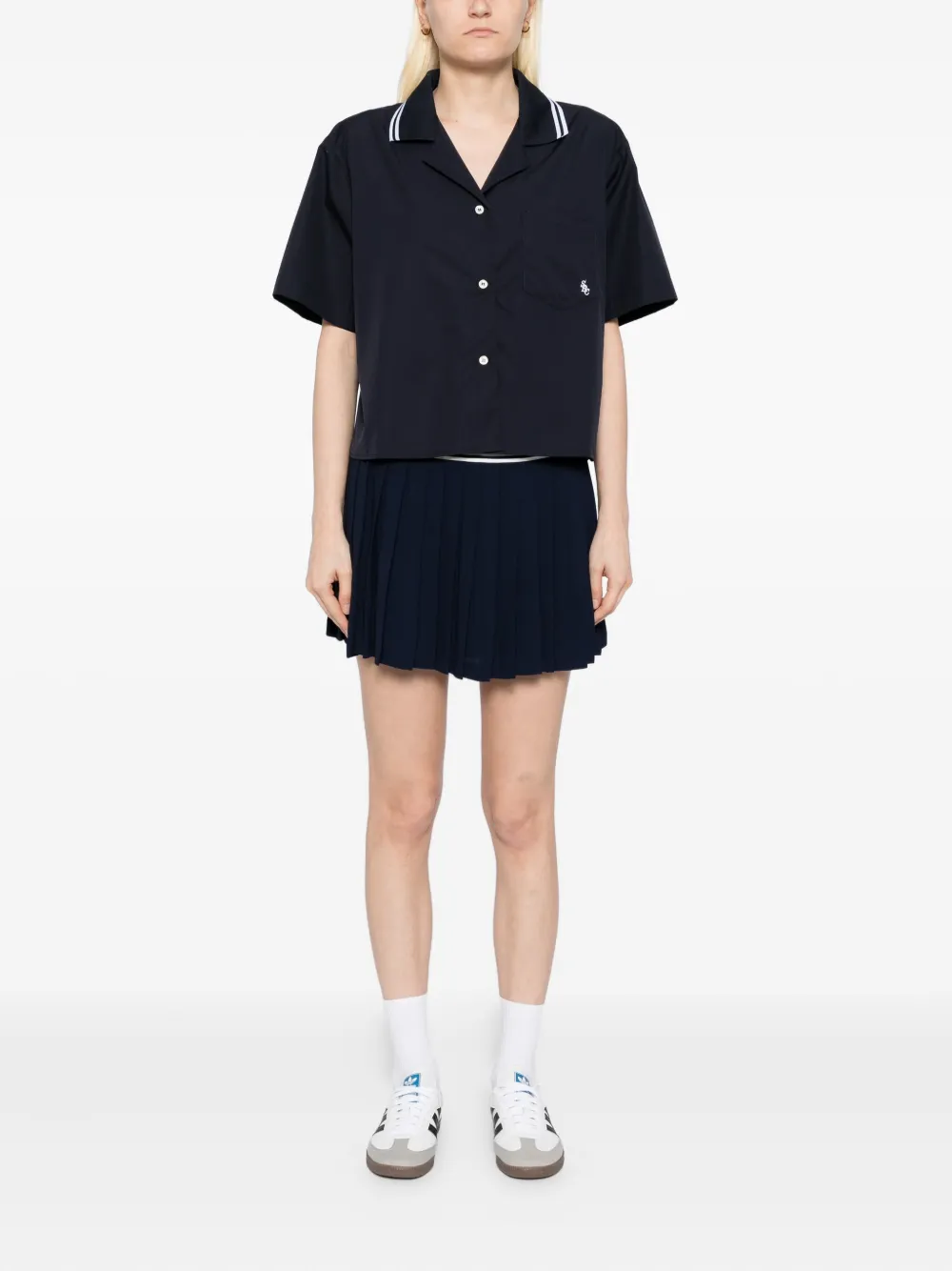 Sporty & Rich Abigail viscose rok Blauw