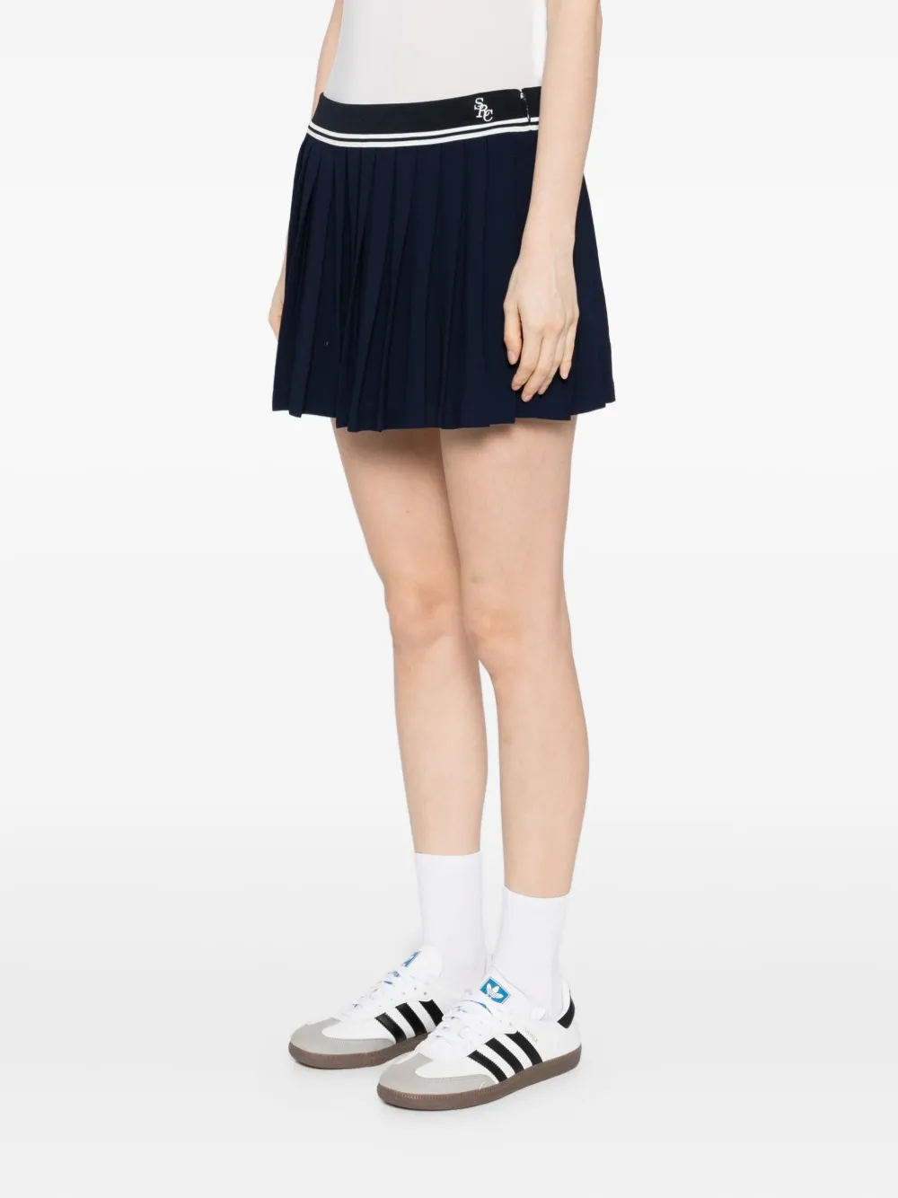 Sporty & Rich Abigail viscose rok Blauw