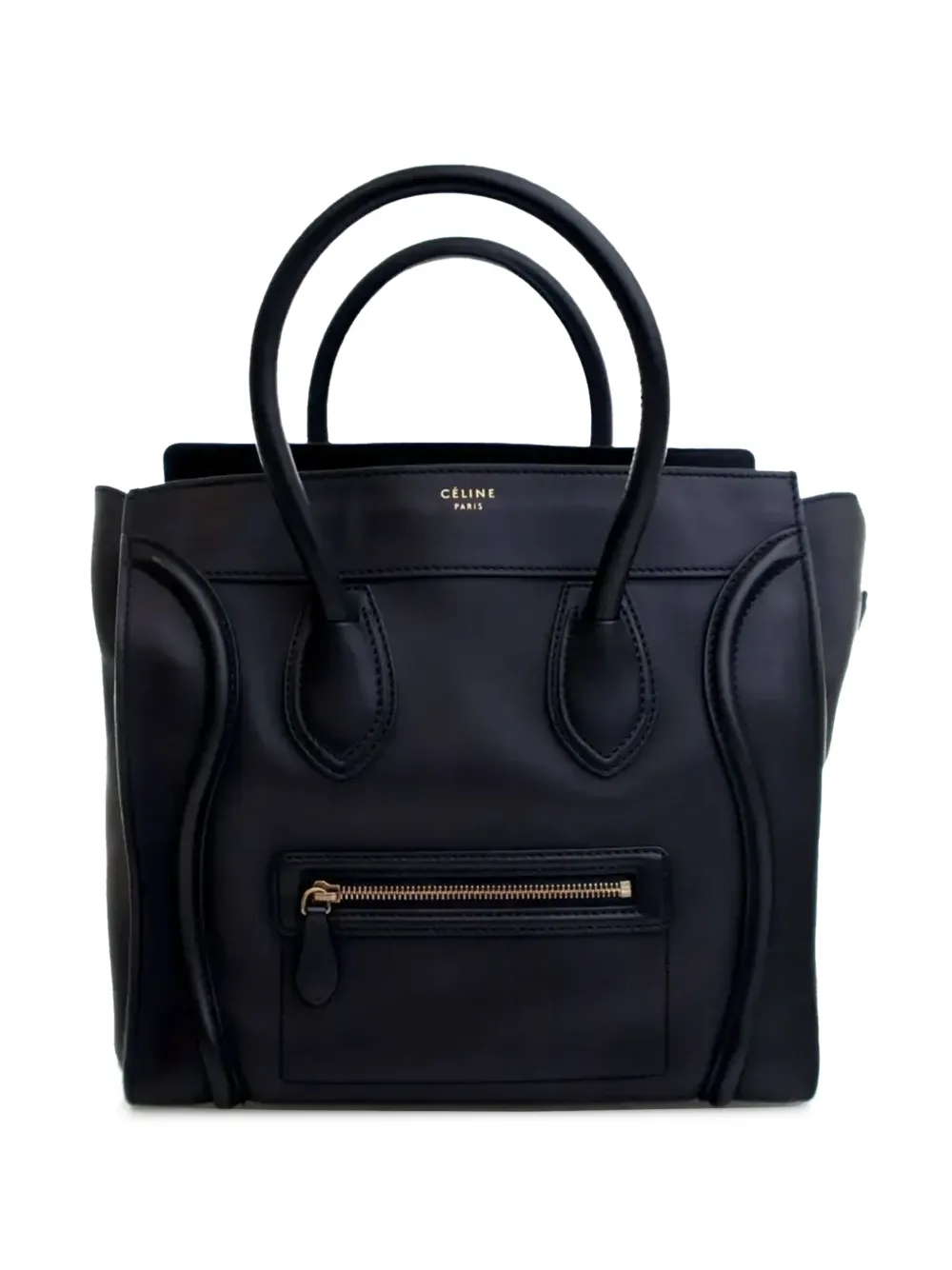 Céline Pre-Owned 2011 ミニ カーフスキン ラゲージ トートバッグ - ブラック Céline Pre-Owned 2011 ミニ カーフスキン ラゲージ トートバッグ - ブラック