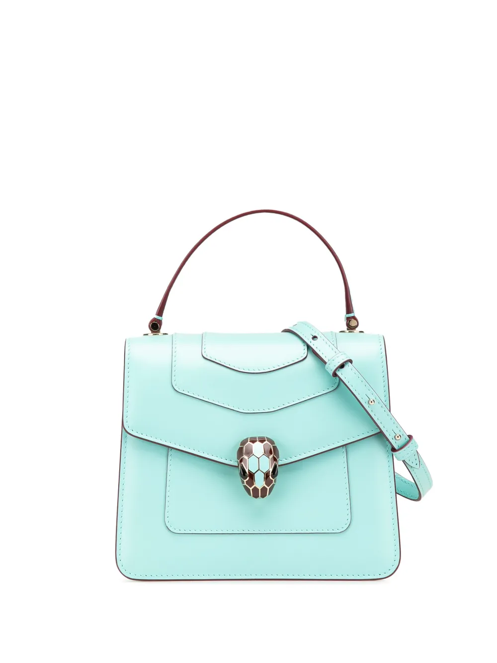 Bvlgari Pre-Owned 2010-2025 Small Calfskin Serpenti Forever Top Handle Bag satchel | Blue | Image 1