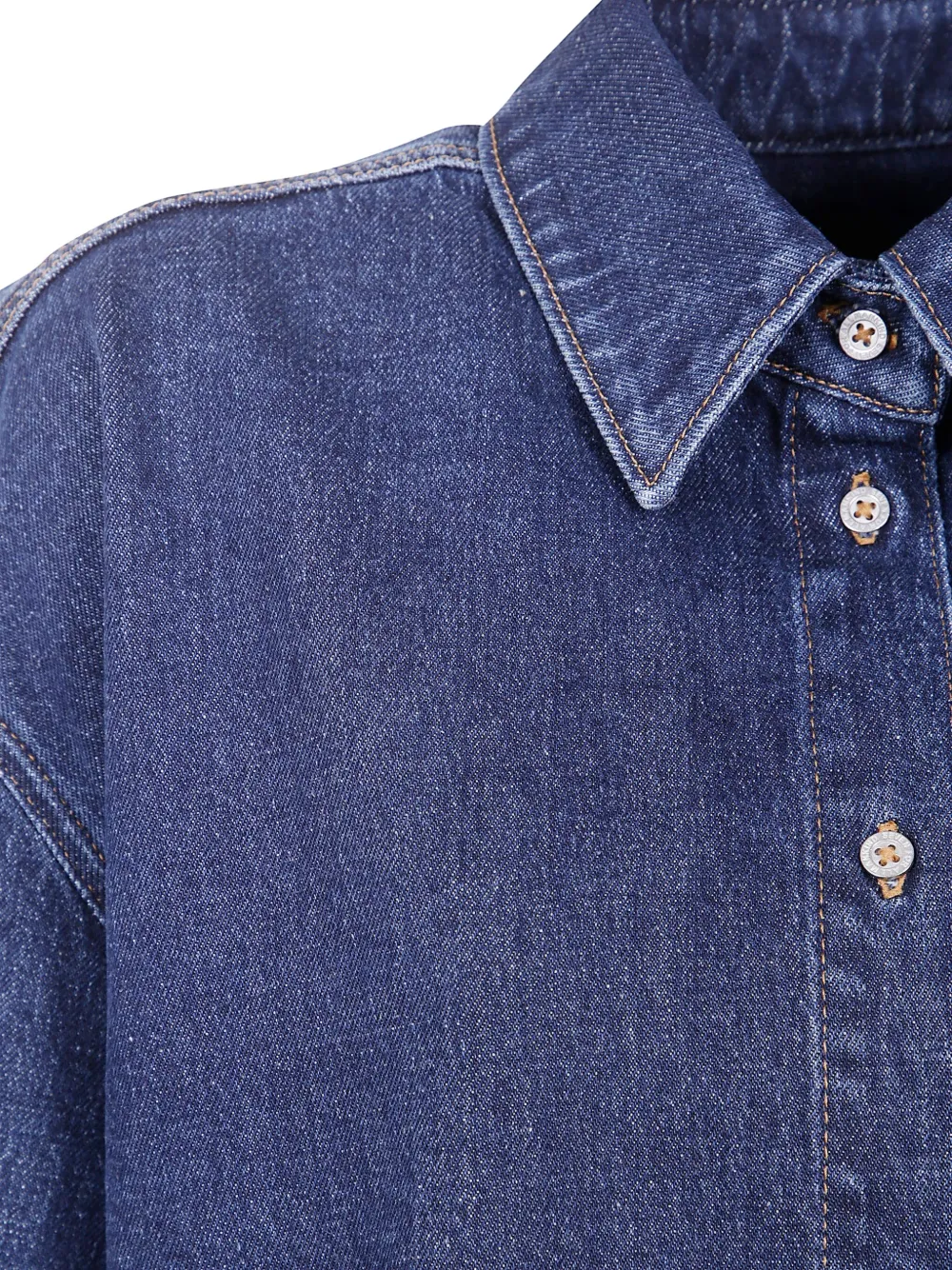 7 For All Mankind Katoenen blouse met knoopmanchetten Blauw