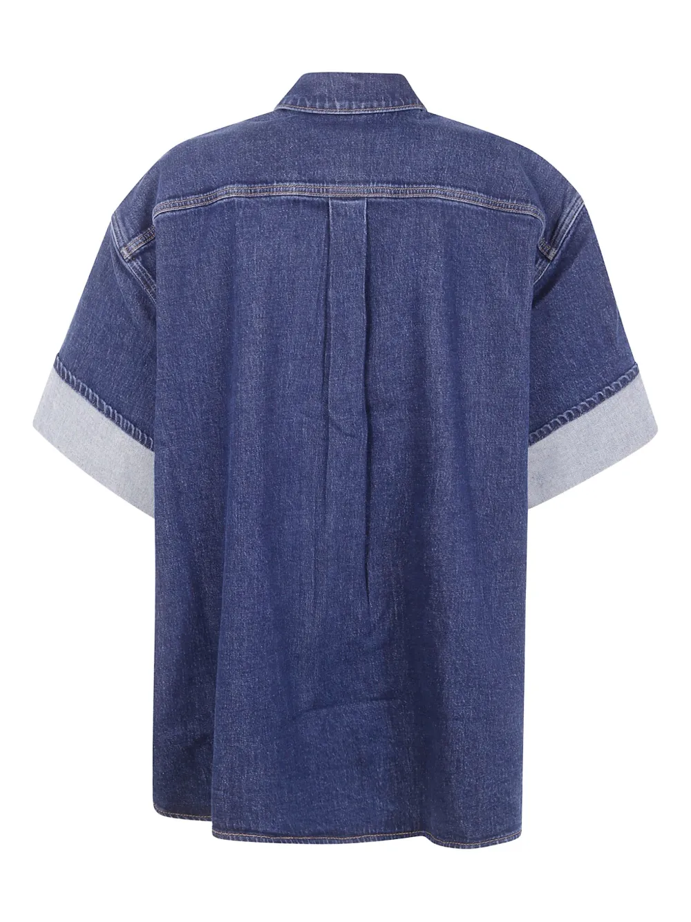 7 For All Mankind Katoenen blouse met knoopmanchetten Blauw