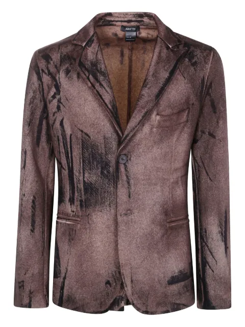 Avant Toi abstract-print wool blazer