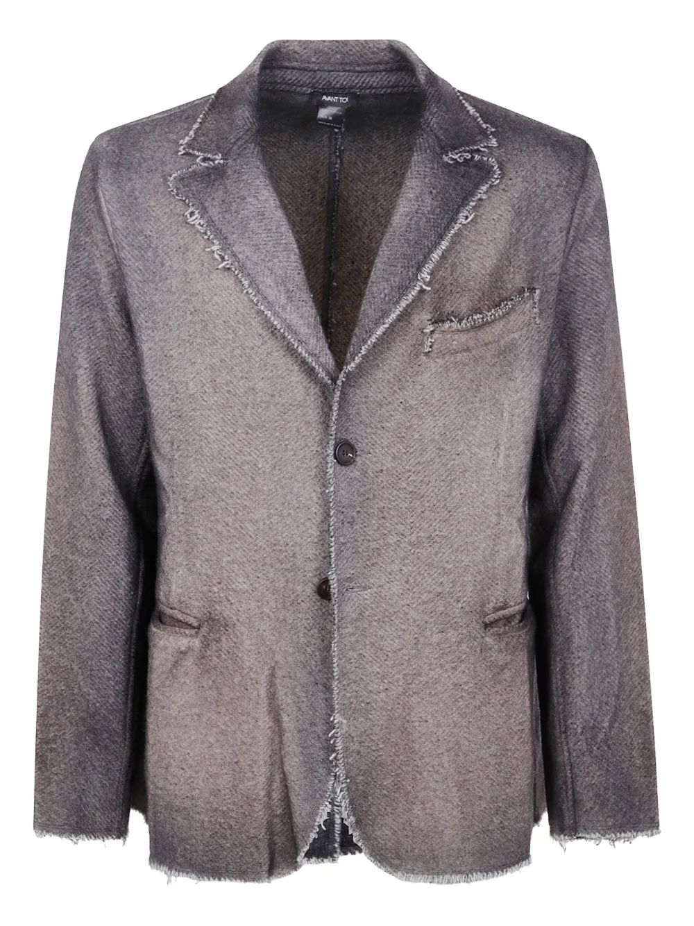 Avant Toi Blazer de lã com desfiados | Cinza | Image 1