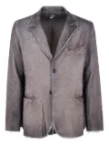 Avant Toi frayed wool blazer - Grey