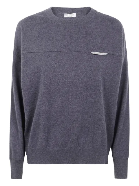 Brunello Cucinelli panelled cashmere sweatshirt 
