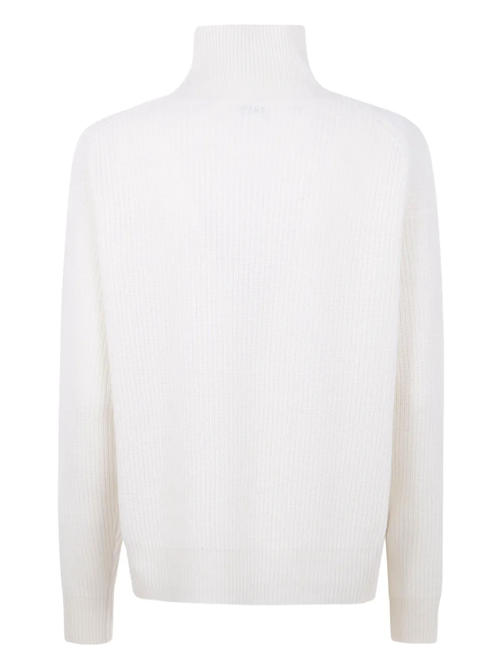 Brunello Cucinelli Sweater met hoge hals en zak Wit