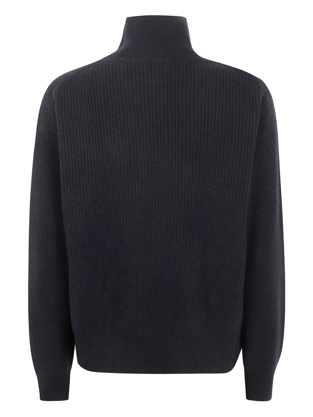 Brunello Cucinelli Sweater met hoge hals en zak Zwart