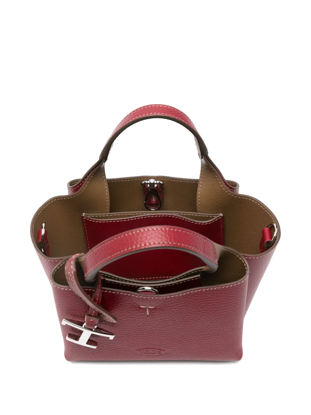 Tod's micro leather tote bag Rood