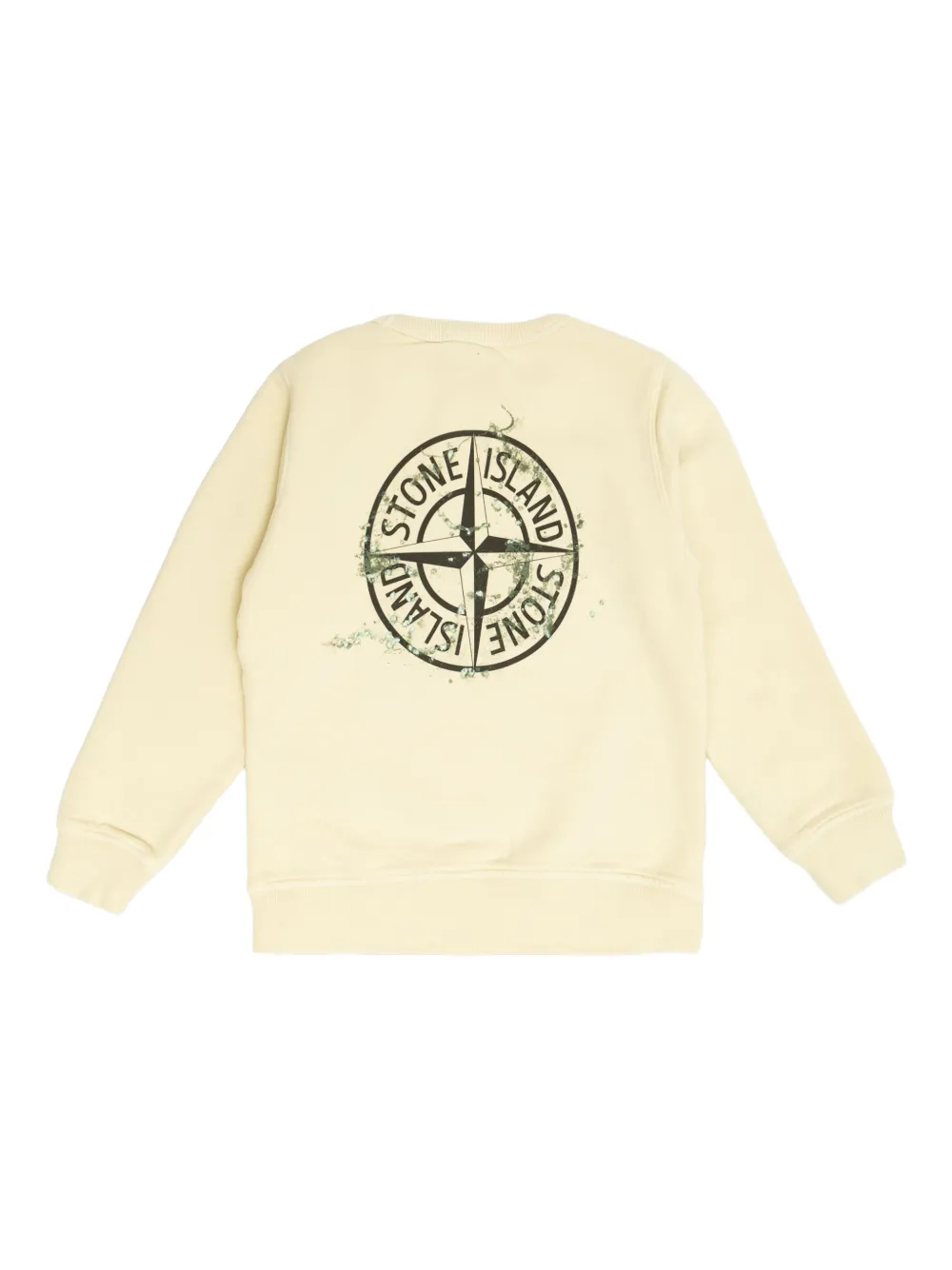 Stone Island Junior Compass-motif sweatshirt Beige