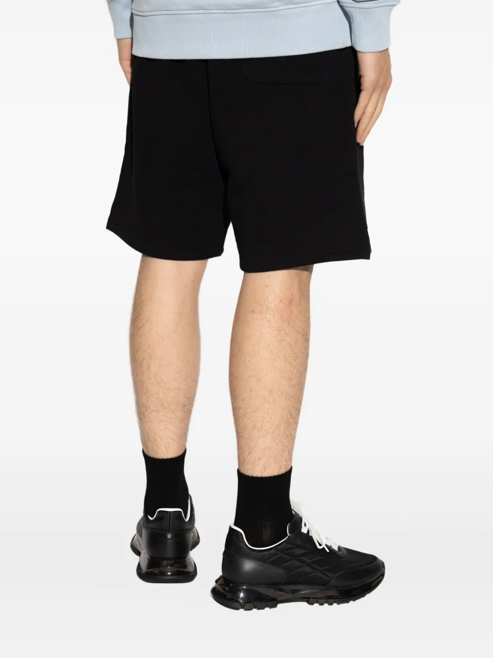 AMI Paris drawstring-waistband side-pockets shorts Zwart