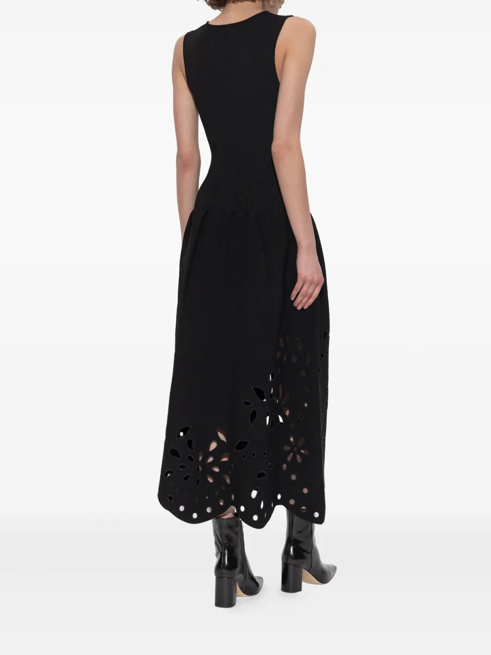 Ulla Johnson floral-cutout dress Zwart