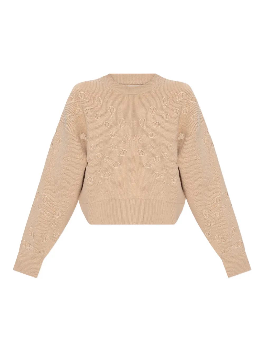 Ulla Johnson Vanessa cut-out ribbed sweater Beige