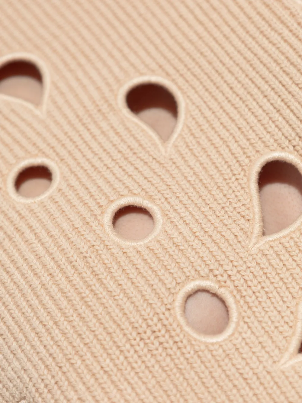 Ulla Johnson Vanessa geribbelde trui met uitgesneden details Beige
