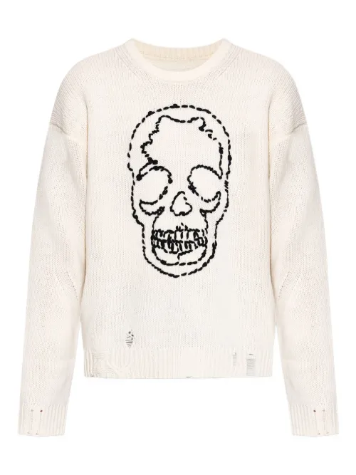 Pull effet usé à tête de mort brodée - Zadig&Voltaire - Modalova