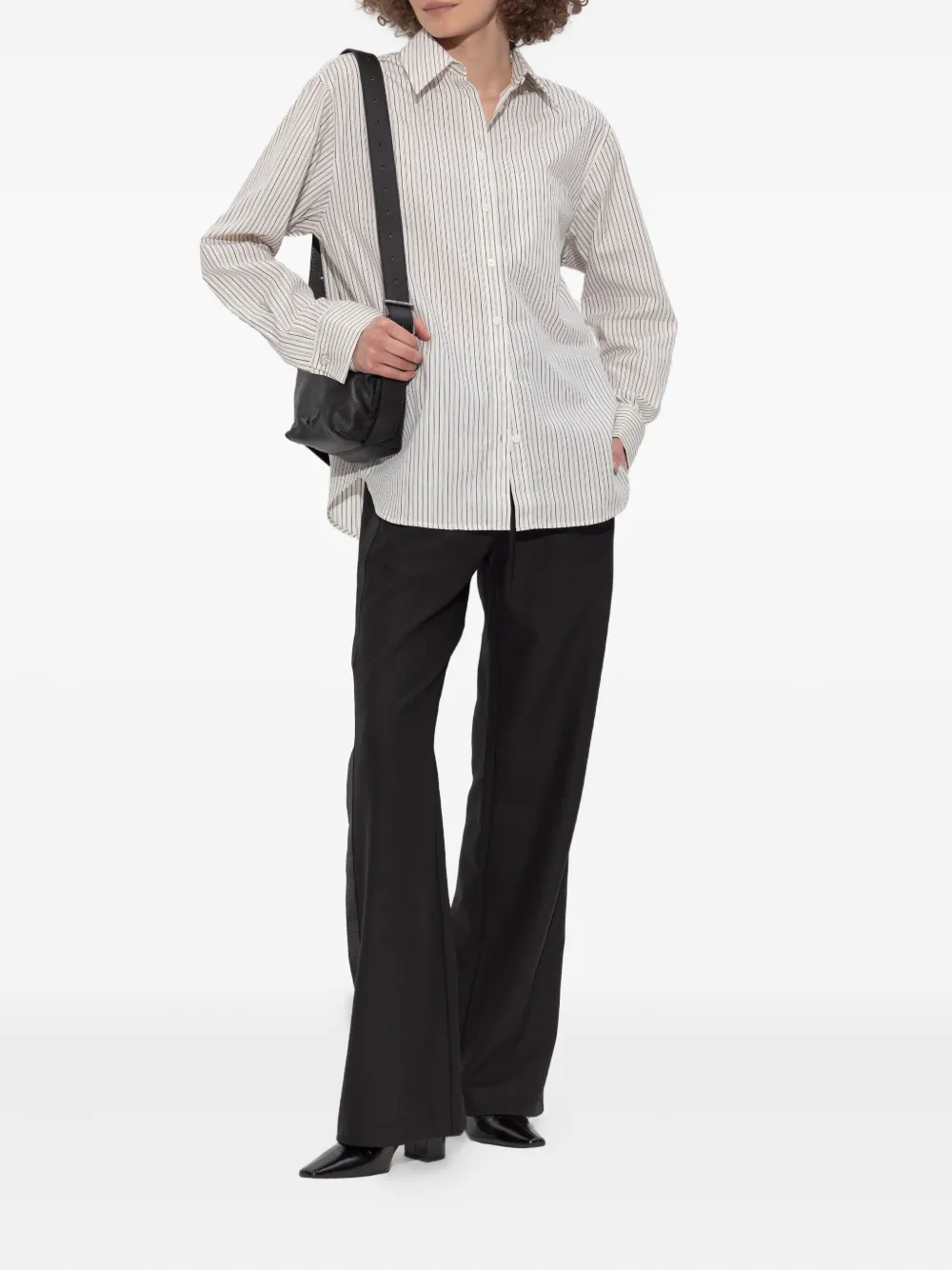 Zadig&Voltaire striped pin-cuff shirt Beige