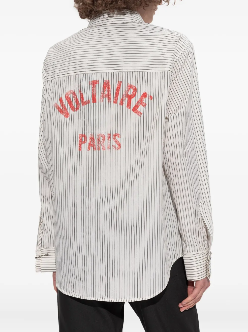 Zadig&Voltaire striped pin-cuff shirt Beige