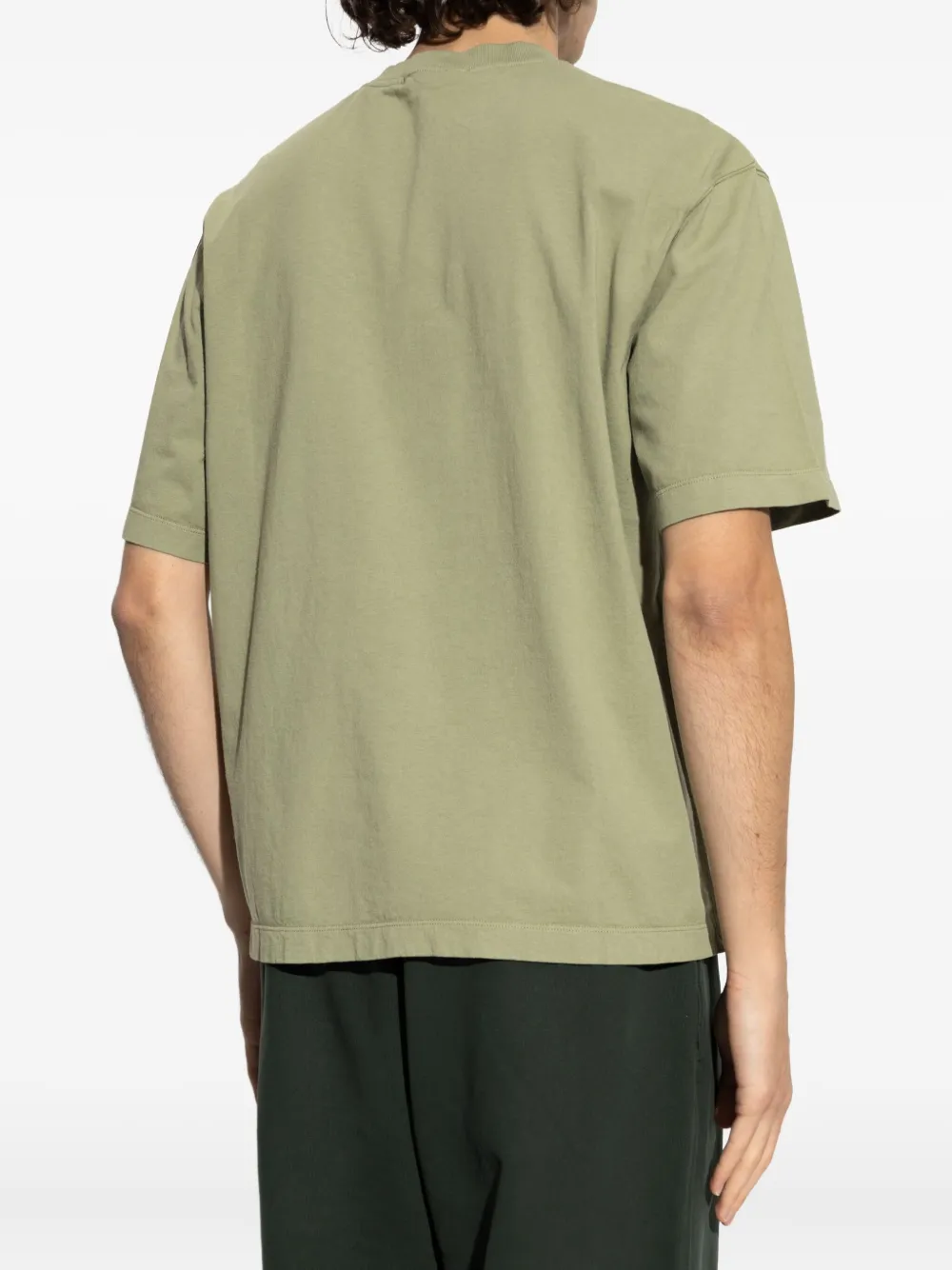 Stone Island logo-patch cotton T-shirt Groen