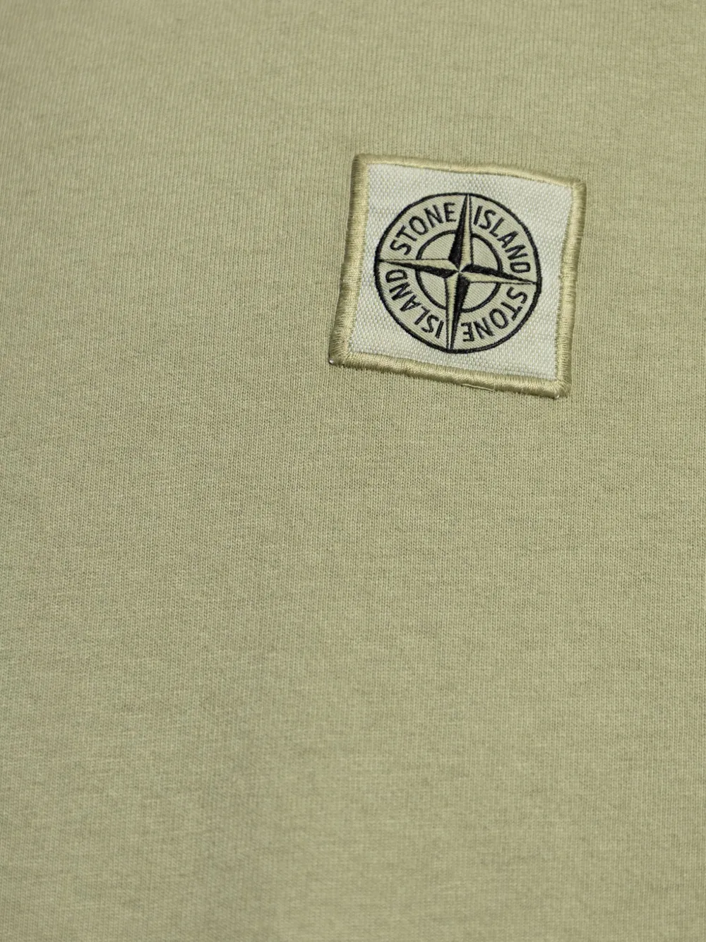 Stone Island logo-patch cotton T-shirt Groen