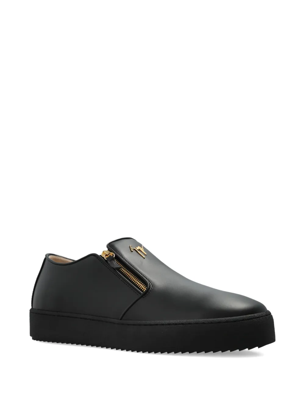 Giuseppe Zanotti zip-detail leather sneakers Black