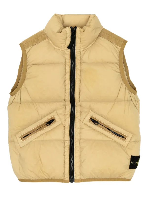 STONE  イエローベスト　ミリタリー Stone Island Junior コンパスバッジ ベスト | イエロー | FARFETCH JP