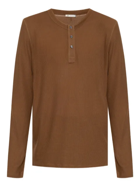 AMI Paris ribbed Henley T-shirt