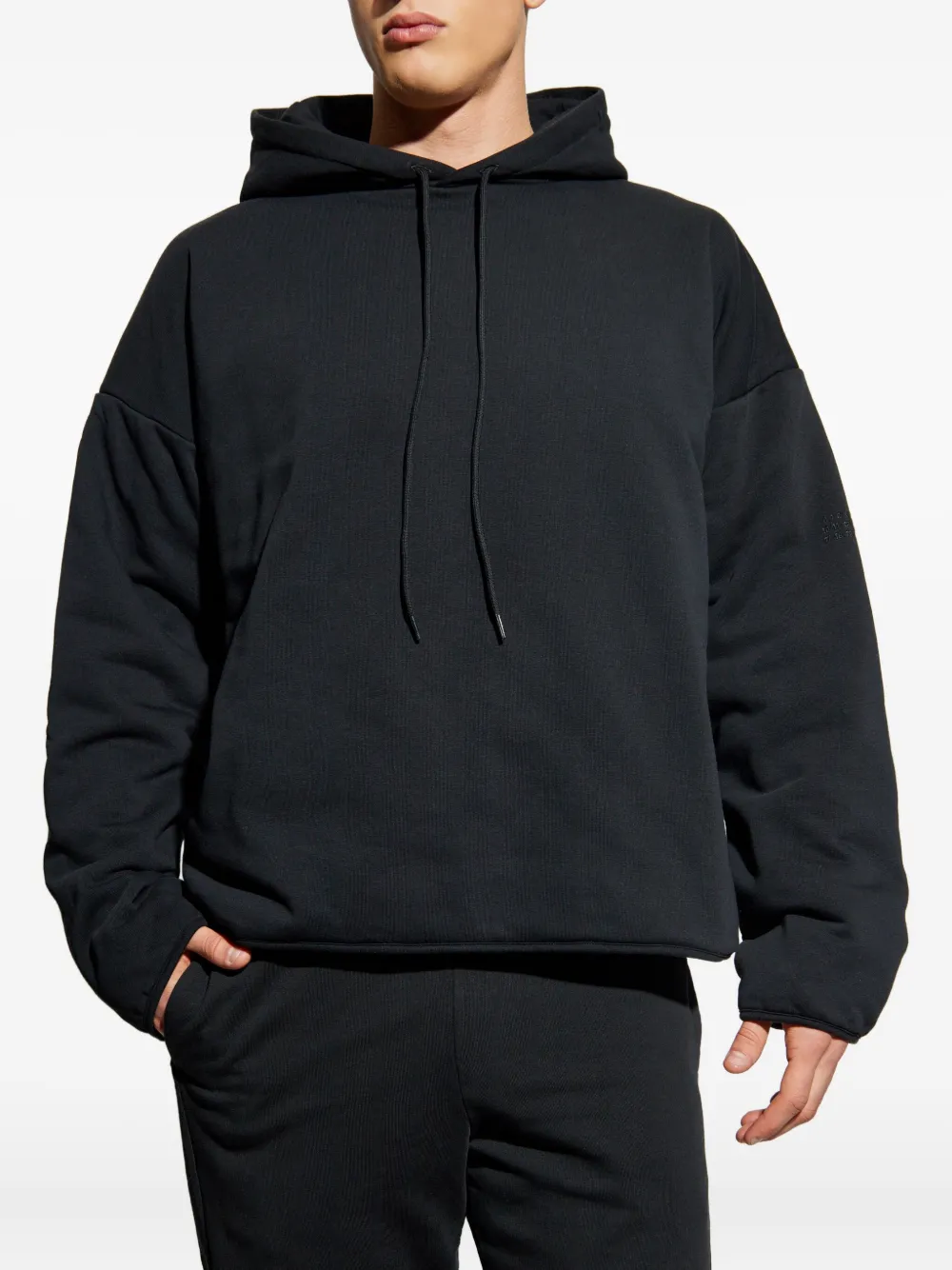 MM6 Maison Margiela cotton hoodie Zwart