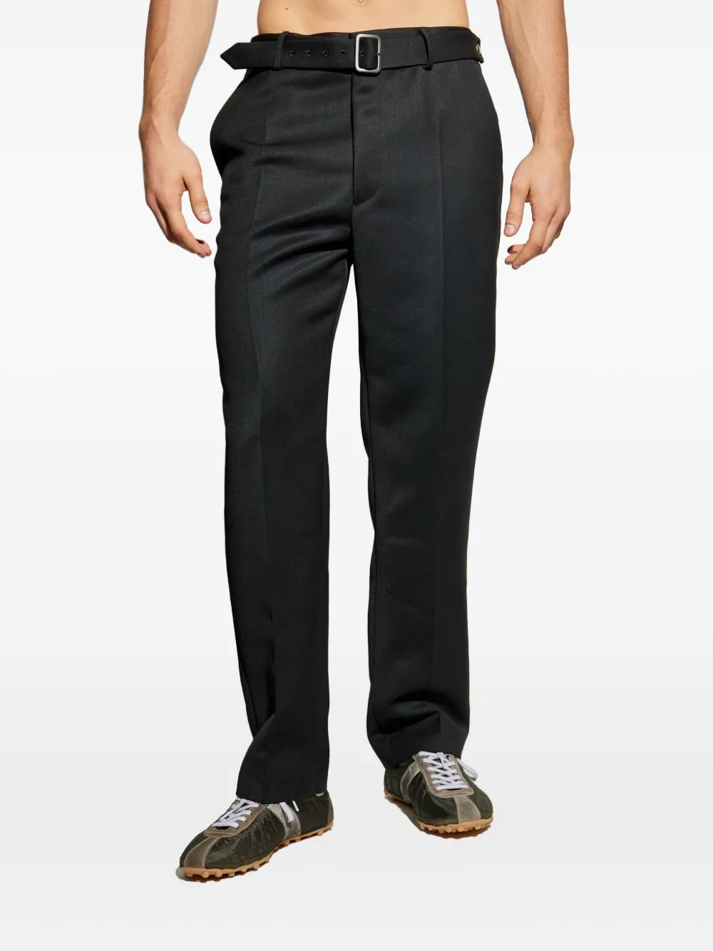 MM6 Maison Margiela belted trousers Zwart