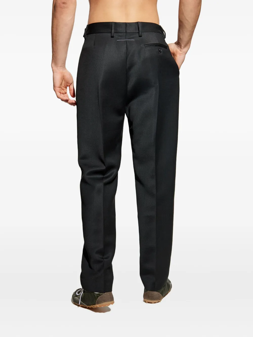 MM6 Maison Margiela belted trousers Zwart