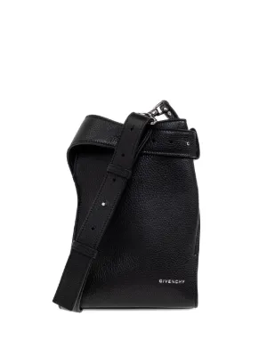 MM6 Maison Margiela レザーメッセンジャーバッグ | ブラック