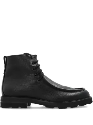 Yohji Yamamoto プリーツ レザーブーツ | ブラック | FARFETCH JP