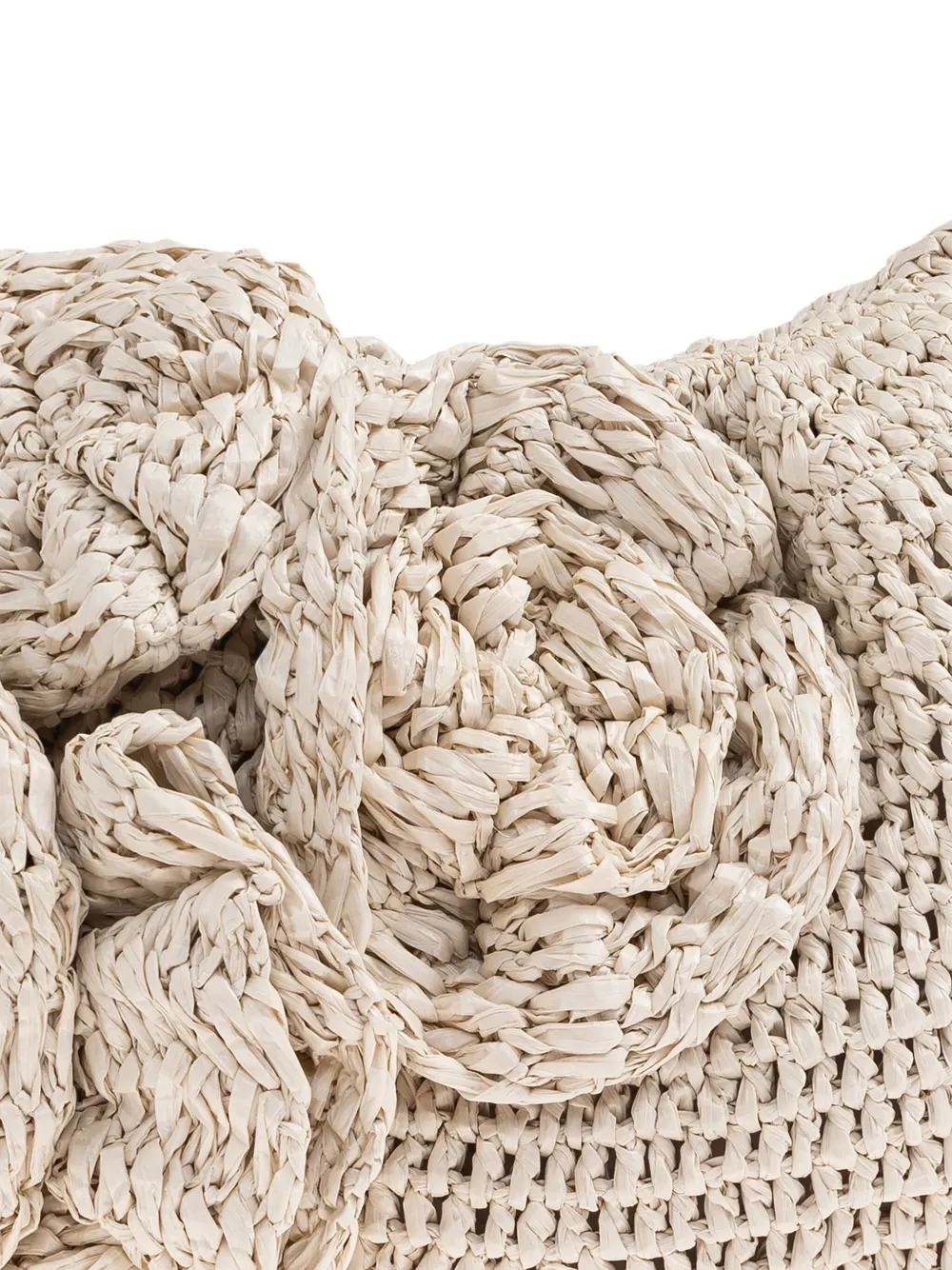 Ulla Johnson Lali rose-detail crochet clutch Beige