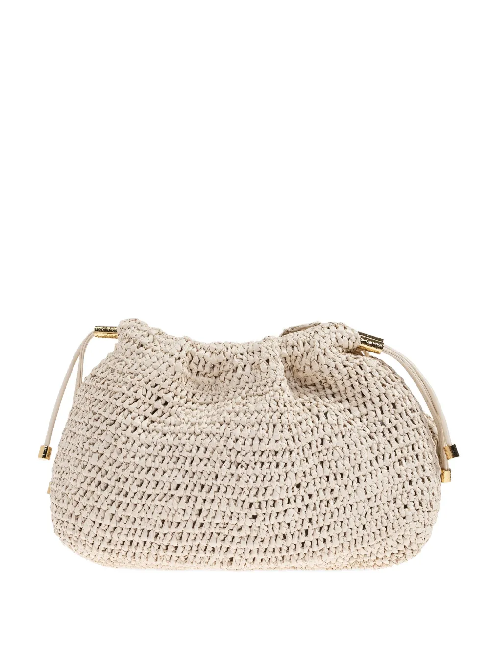 Ulla Johnson Lali rose-detail crochet clutch Beige