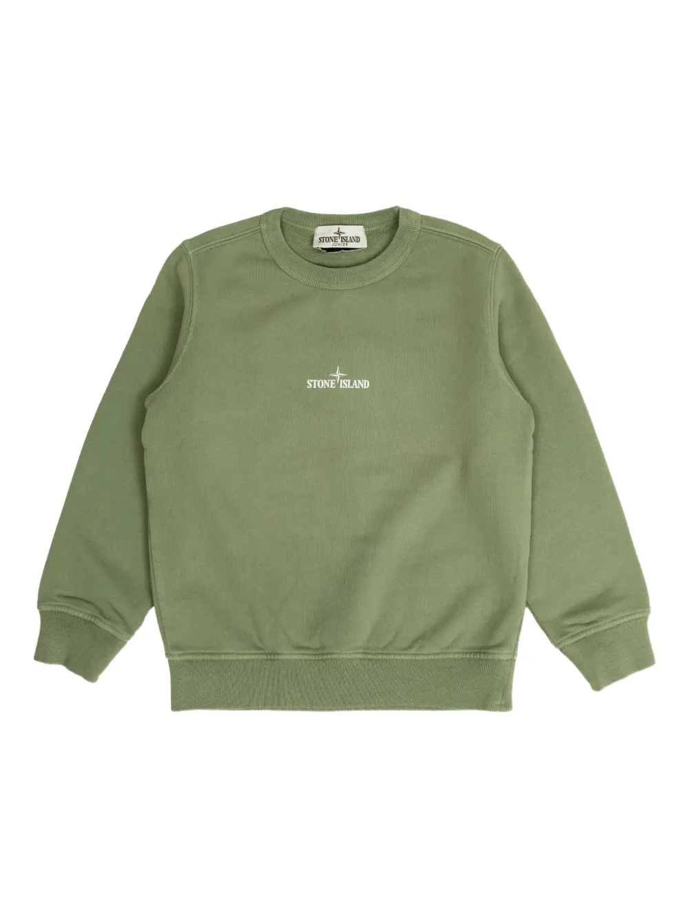 Stone Island Junior logo-print sweatshirt Groen