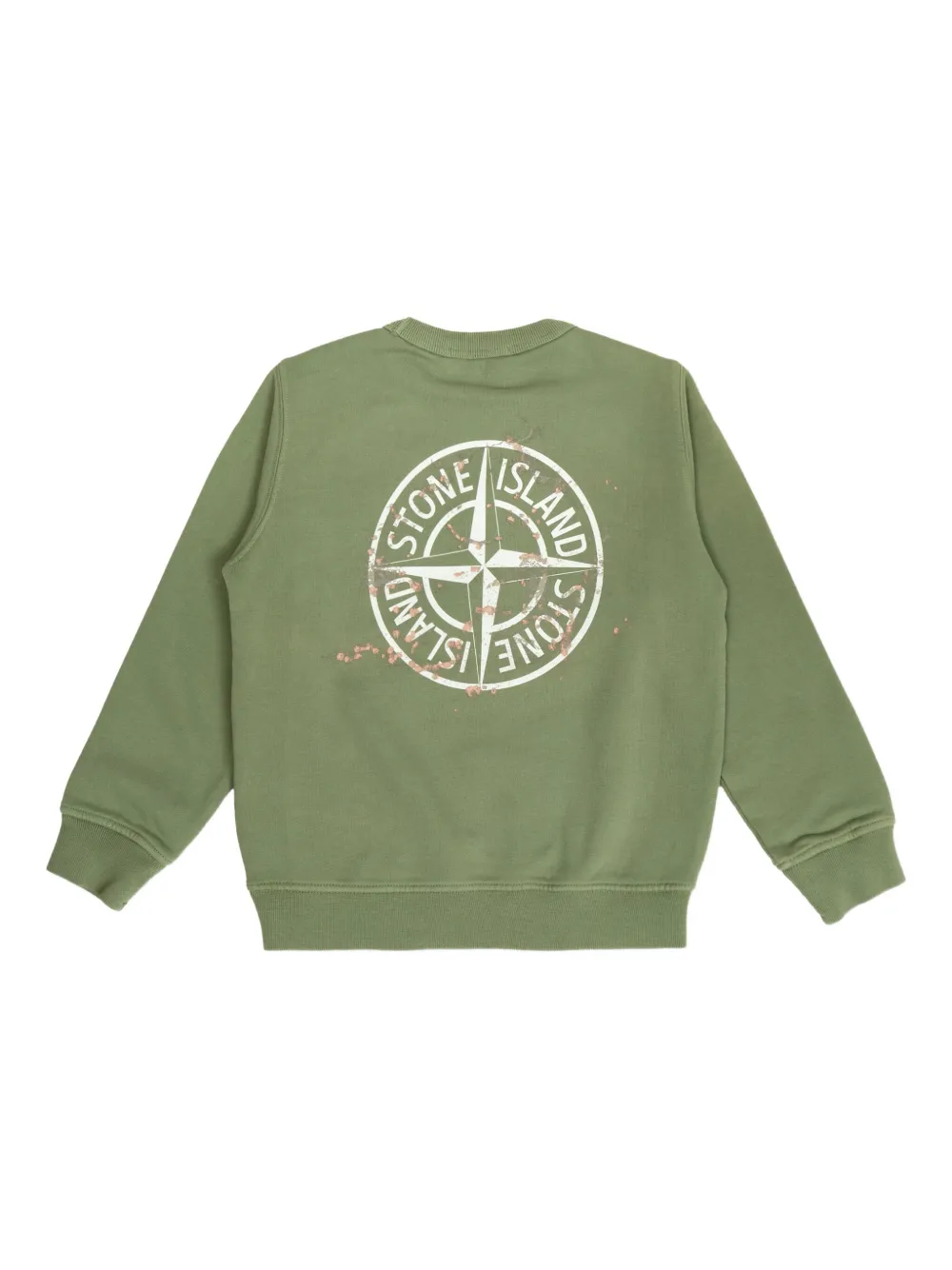 Stone Island Junior logo-print sweatshirt Groen