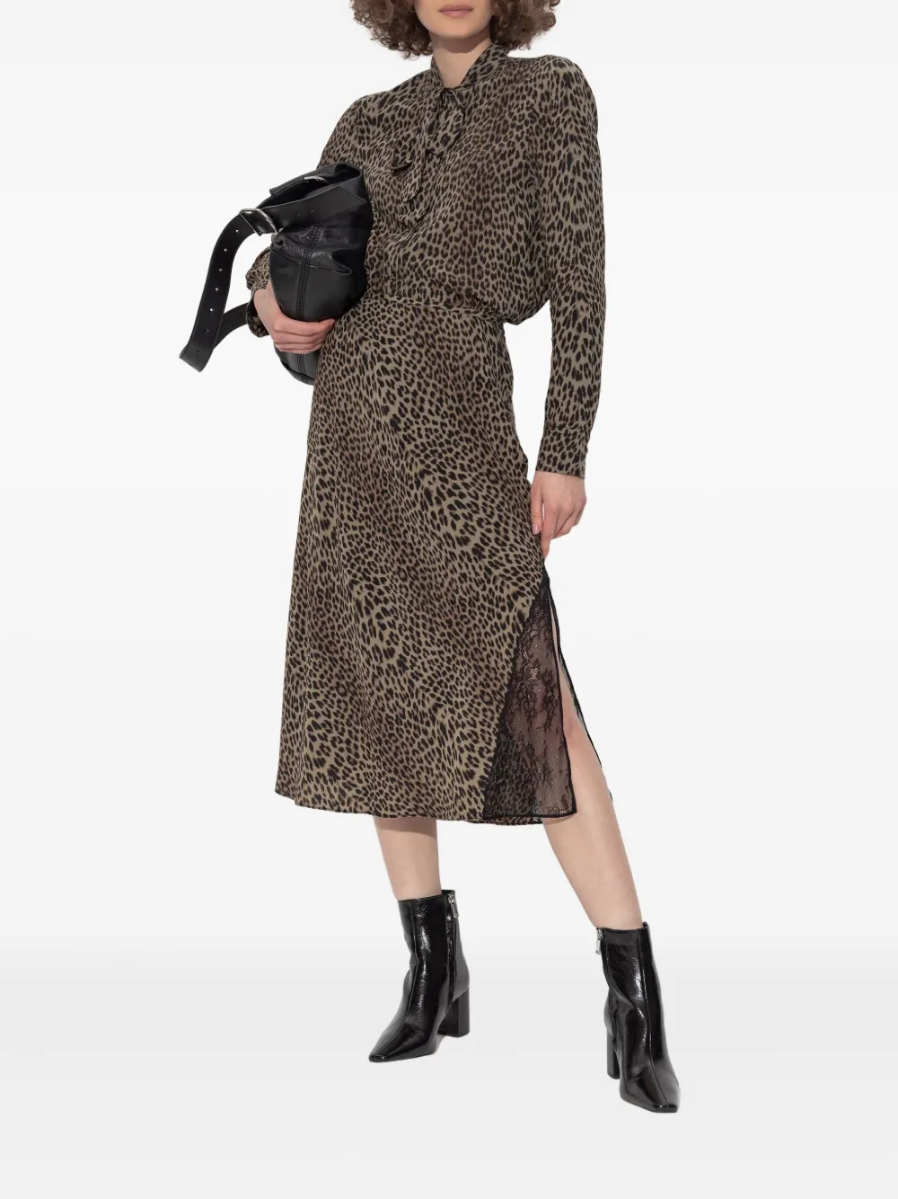 Zadig&Voltaire lace-insert skirt Bruin