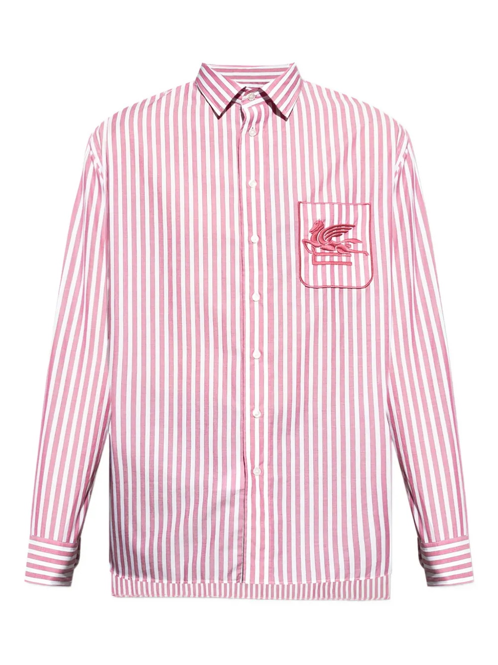 ETRO Overhemd met geborduurd logo Rood