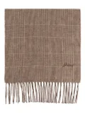 Brioni plaid fringe scarf - Brown