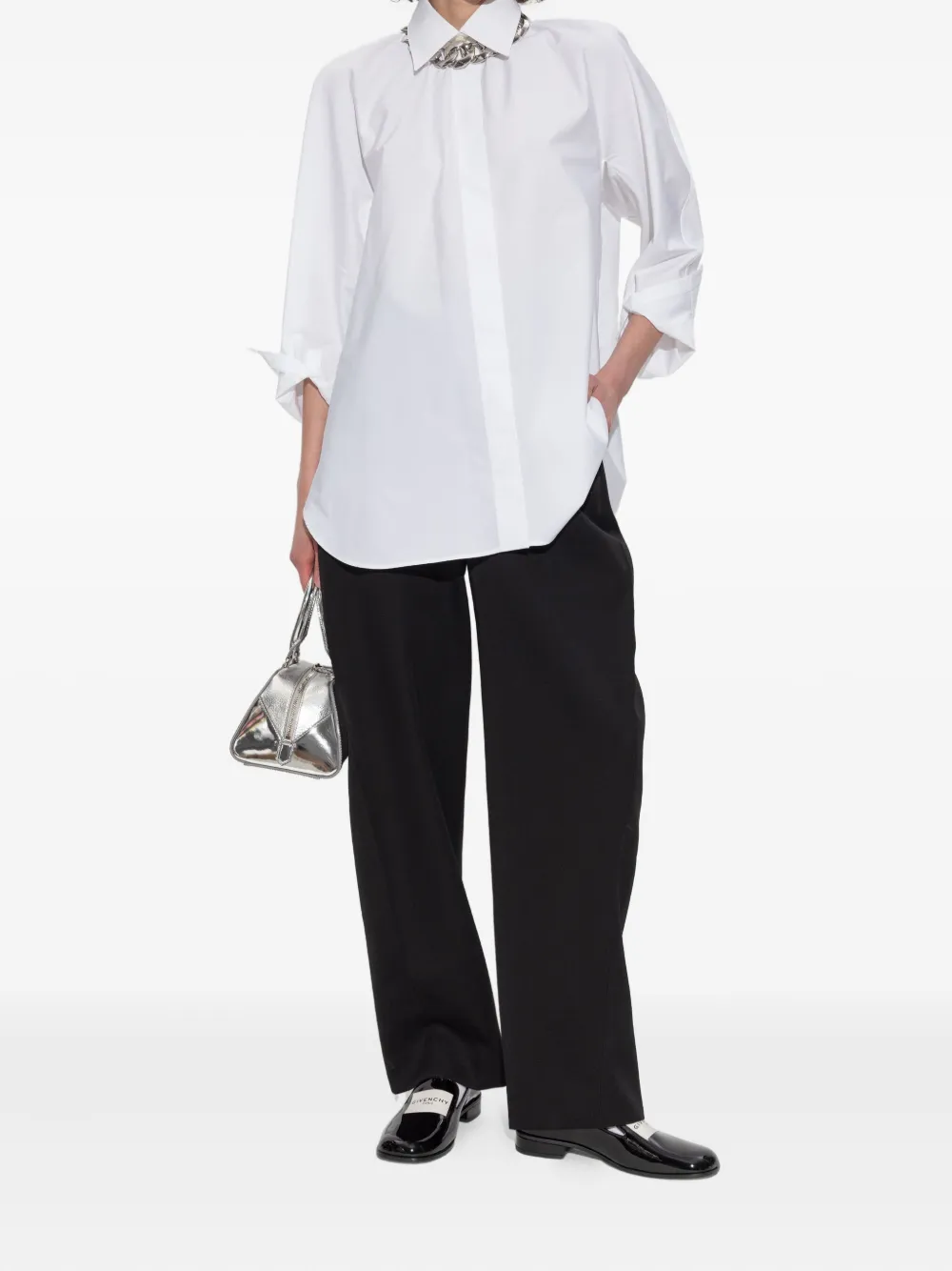 Givenchy Katoenen blouse met lange mouwen 100 WHITE